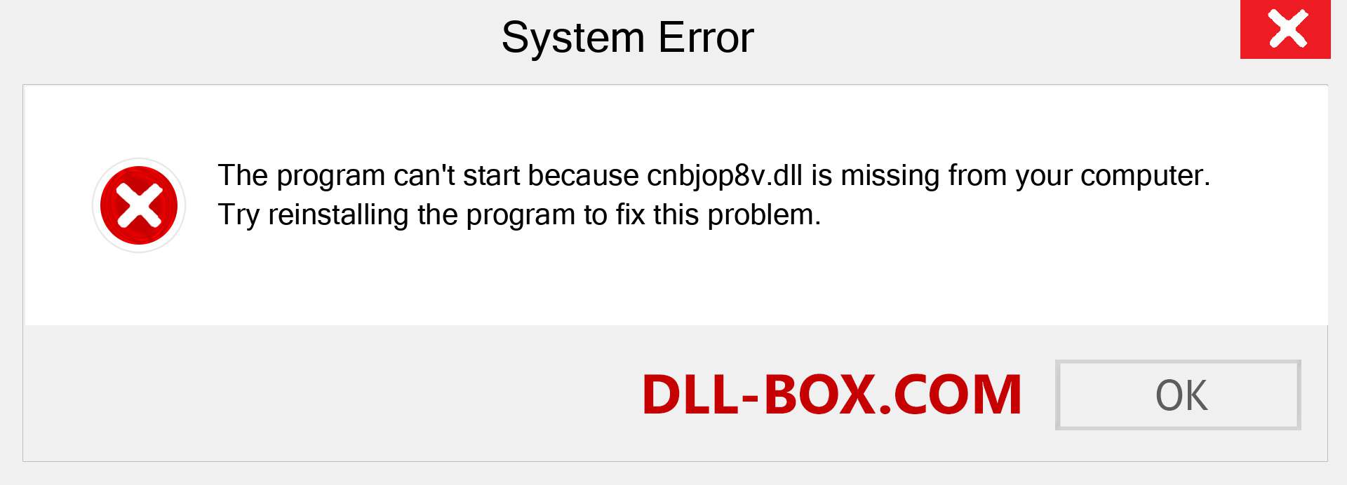  cnbjop8v.dll file is missing?. Download for Windows 7, 8, 10 - Fix  cnbjop8v dll Missing Error on Windows, photos, images