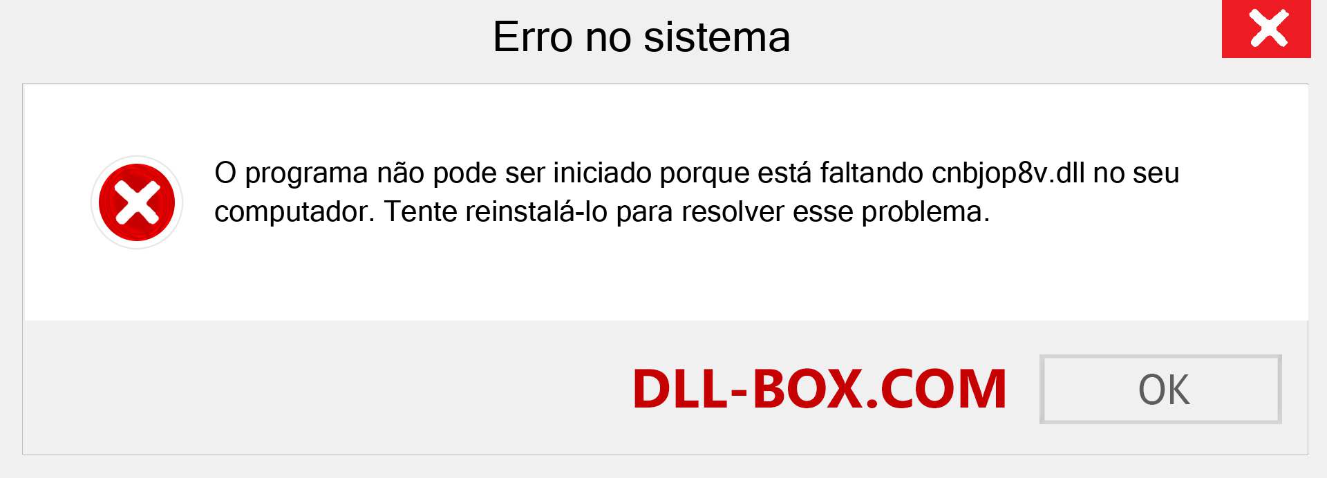 Arquivo cnbjop8v.dll ausente ?. Download para Windows 7, 8, 10 - Correção de erro ausente cnbjop8v dll no Windows, fotos, imagens